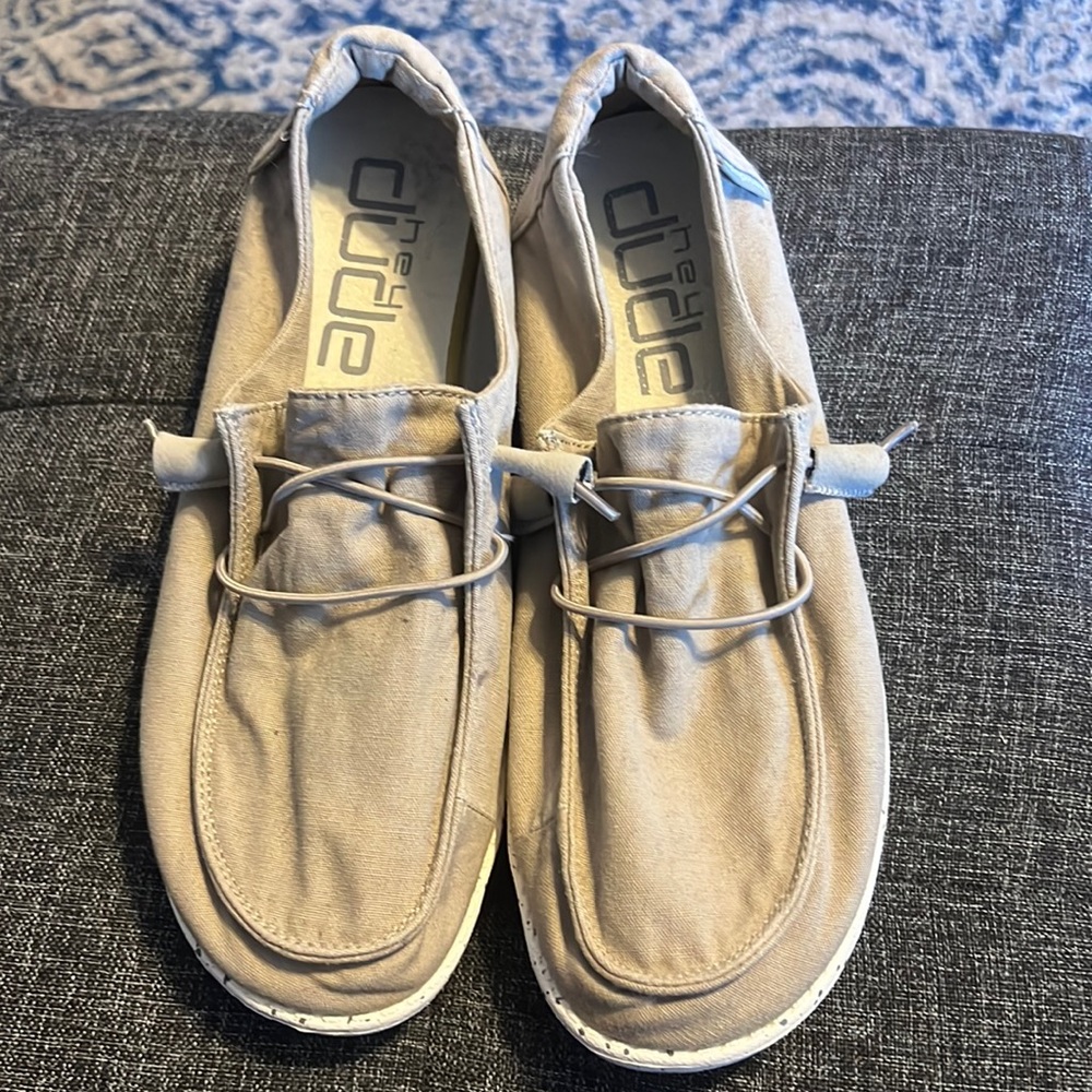 Brand New Hey Dudes women’s size 9.  Light brown.